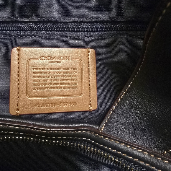 COACH PURSE LEXY F57540 MIDNIGHT BLUE LEATHER - Picture 6 of 9